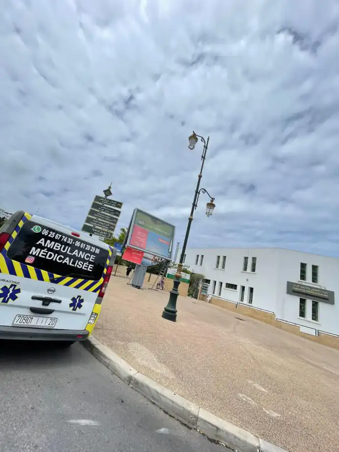 Ambulance SAMU Rabat Rapids prête pour intervention à Rabat, Salé et Témara