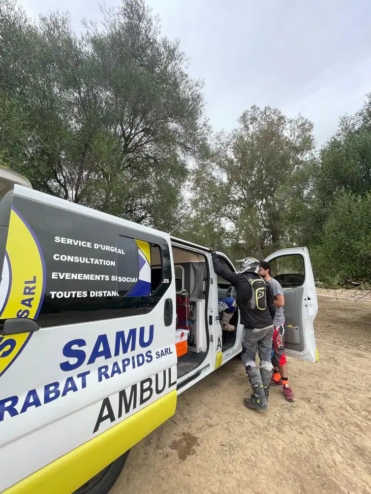 Ambulance SAMU Rabat Rapids prepared for patient transport