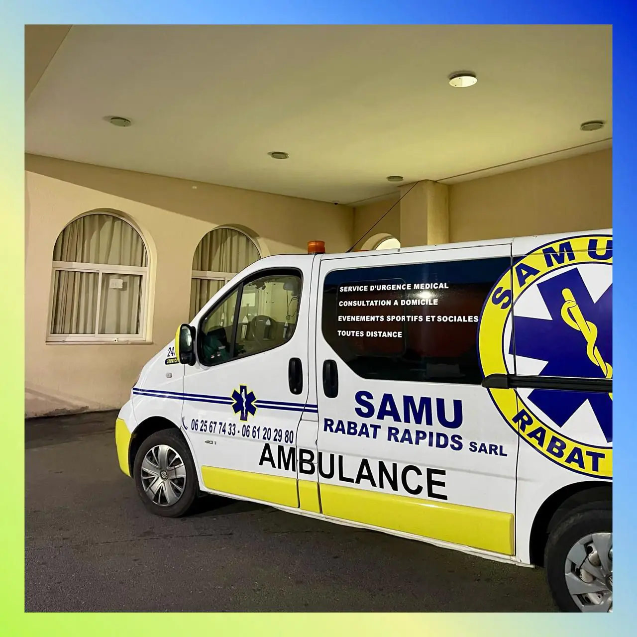 SAMU Rapids ambulance stationed for Salé medical response